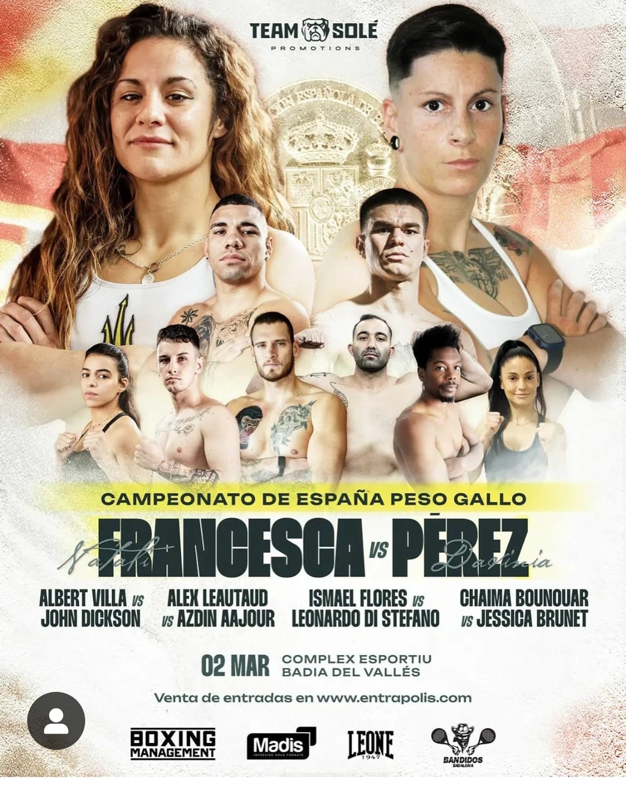 Cartel Velada BADIA